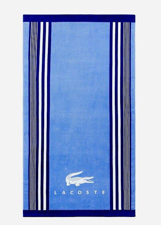 Serviette de Plage Lacoste - Bleu Rayures Marines