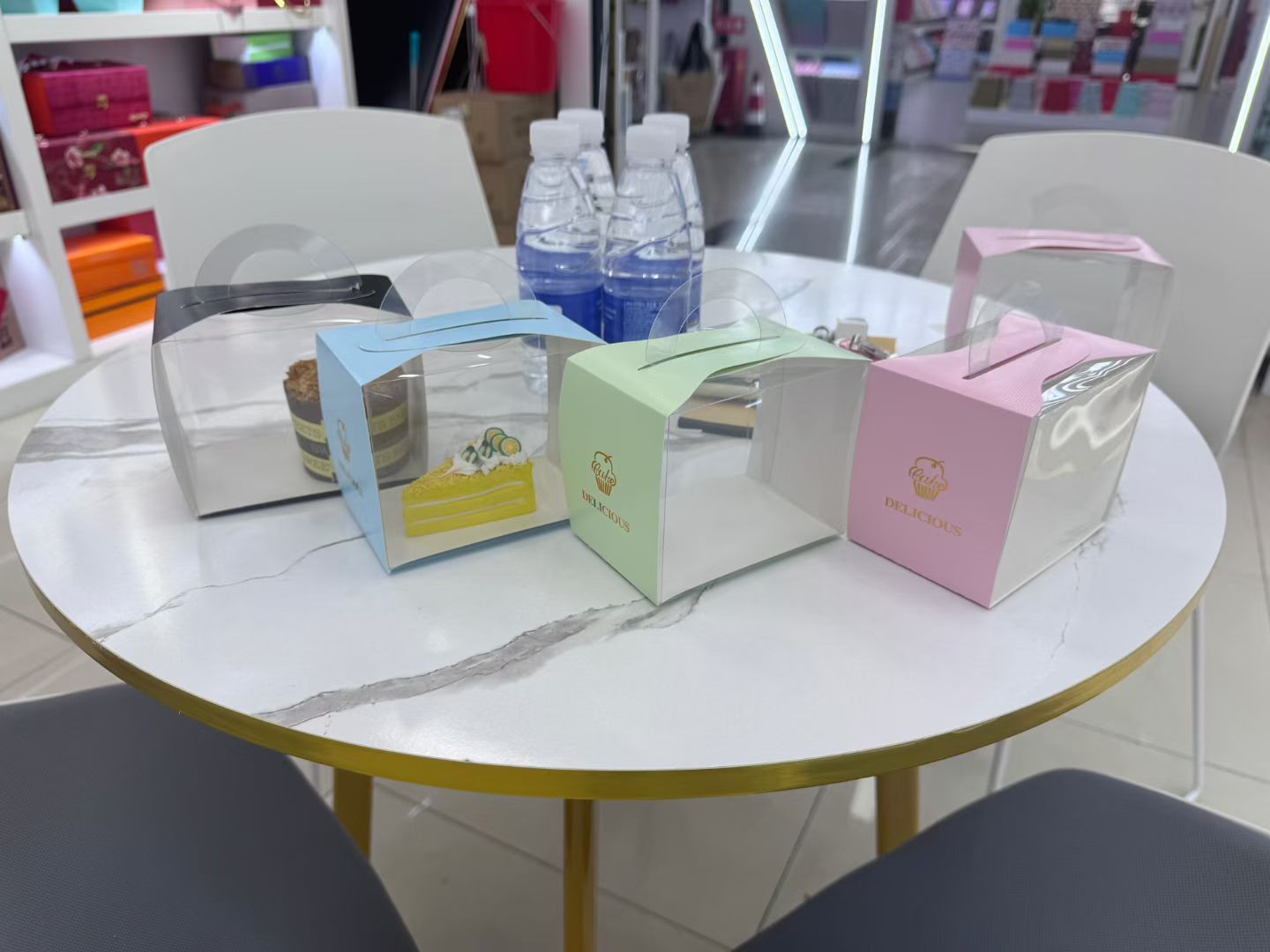 Boîte à Gâteau Individuelle avec Poignée et Fenêtre