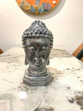 Statue Bouddha Décorative - Gris Argenté