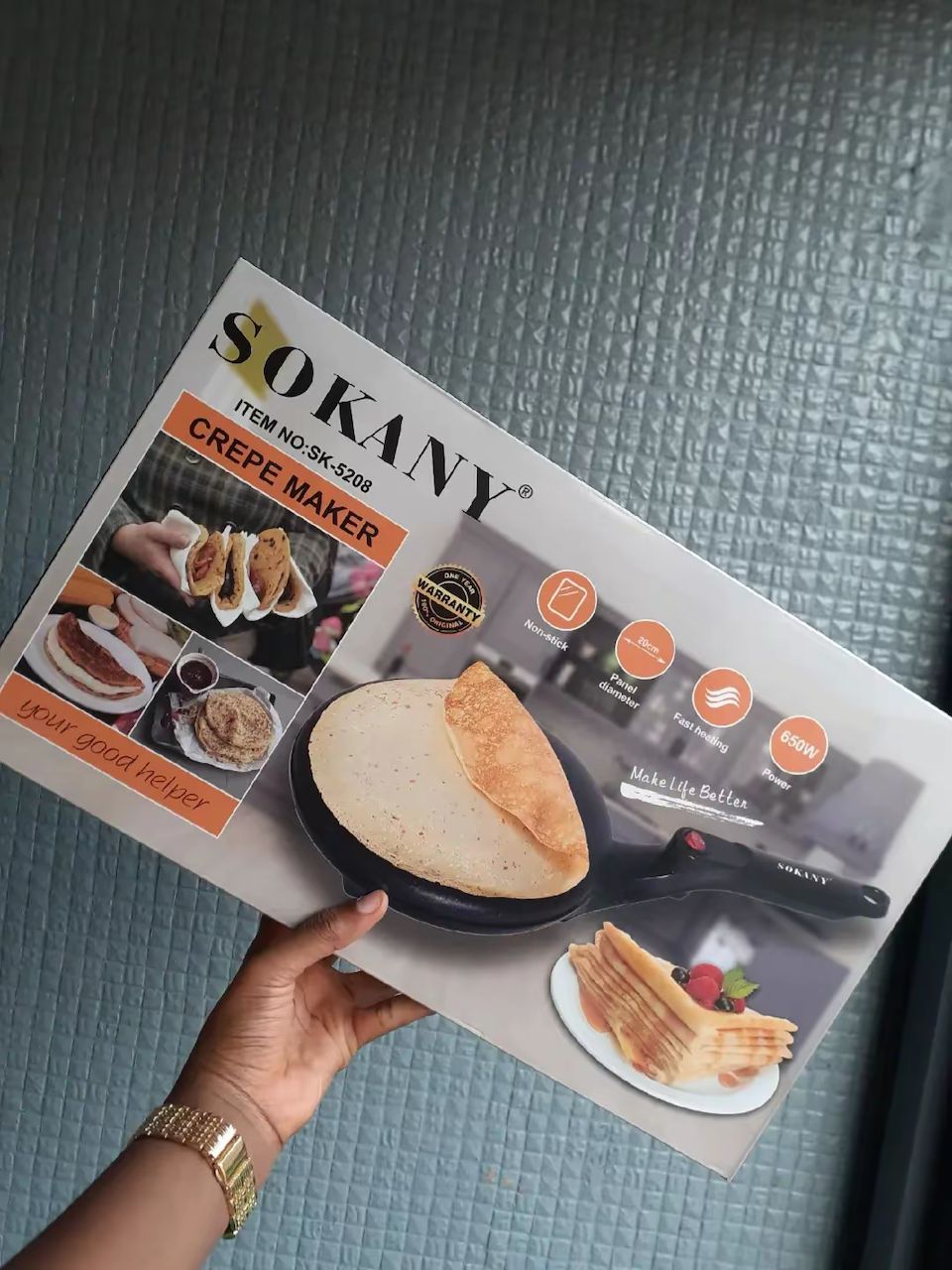 Crêpière Électrique Sokany SK-3208 - Crepe Maker 850W