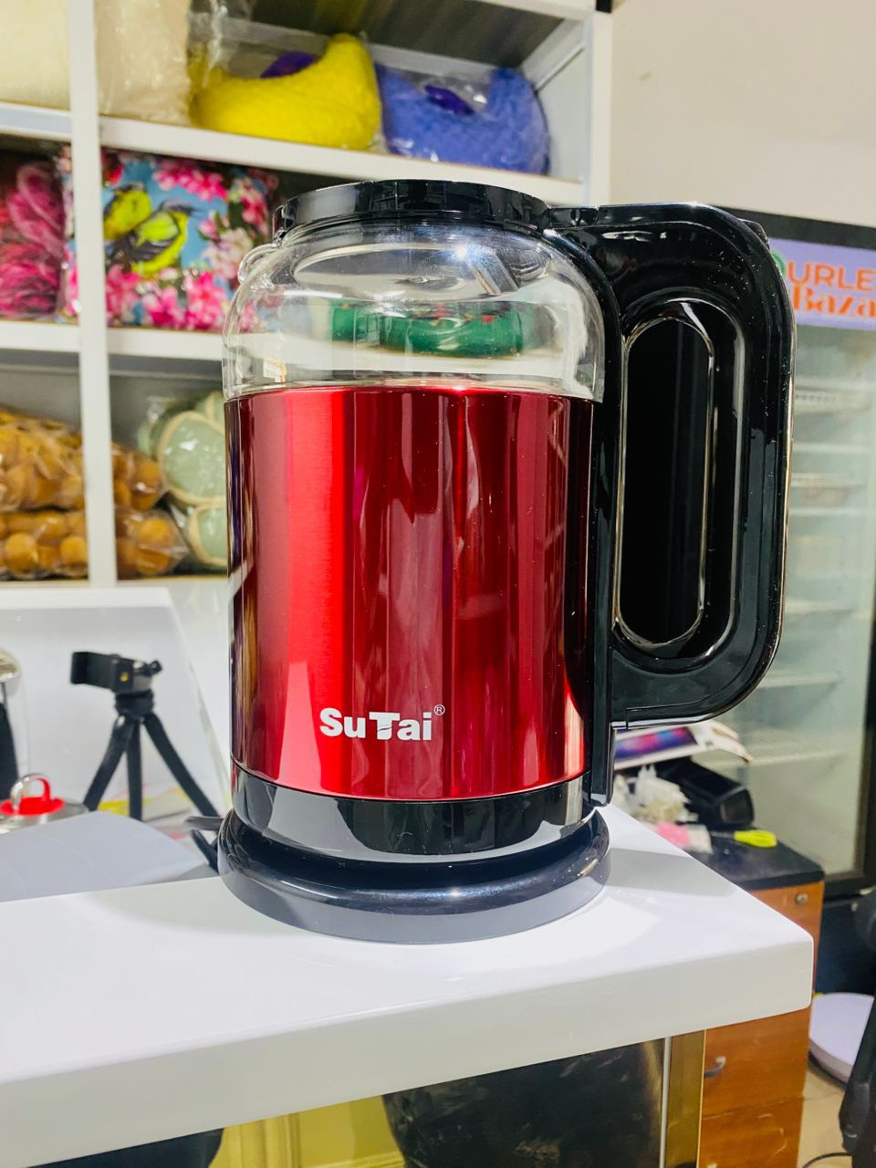 Bouilloire électrique Su Tai rouge