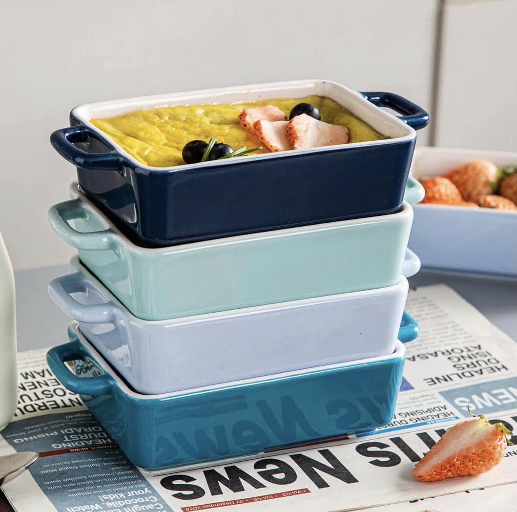 Set de 4 plats à gratin en céramique